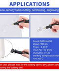 GOCHANGE 4-in-1 foam cutter pen kit with voltage controller; black handheld electric foam cutter.