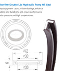 Heavy Duty High Pressure Rotary Shaft Oil Seal 30x42x6mm Double Lip FKM Type BABSL10FX2 For Hydraulic Pumps And Motors Brown Built To Last, side view