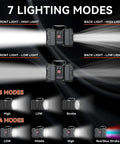 Ultra Bright Rechargeable LED Spotlight Flashlight With 1200 Lumens, 800 Meter Range, 7 lighting modes demonstration