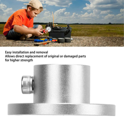 Aluminum Flange Coupling For RC Models 14mm Shaft shown with tool kit in background
