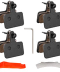 Four Pairs Metal Premium Ebike Brake Pads With Installation Tools, All In One Kit, Noise Free Disc Brake Pads Compatible With MT200 MT400 MT500