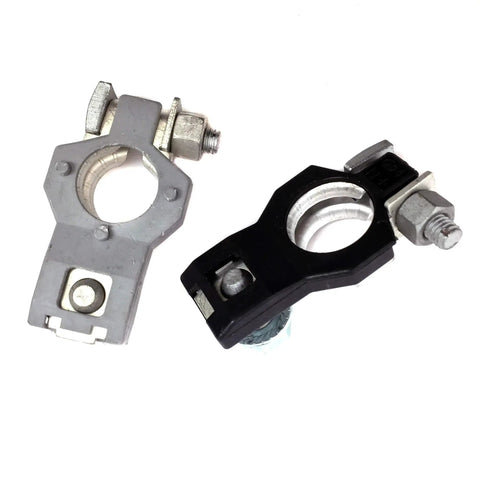 Positive And Negative Battery Terminal Set With M8 Nut Direct Fit Car Cable Connector Clamp Top Post For Toyota Camry Corolla Prius
