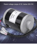 Heavy Duty Small DC Brushed Motor With 150W Blazing Speed And Solid 12V Or 24V Power For Tough Industrial Grind, 24V motor with wiring.