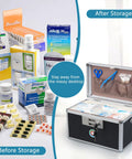 Lockable Medicine Storage Box With Key For Home And Outdoors On The Go This Durable Aluminum Safe Box Stores Meds And First Aid Gear