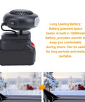 Portable Battery Car Heater Packed With A Massive 12000mAh Cell And Lightning Fast Heat, compact design with 12000mAh battery.
