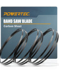 Three Piece 93-1/2 Inch Wood Bandsaw Blades Set For Fourteen Inch Saws Includes Half Inch 6TPI Blade, Eighth Inch 14TPI Scroll Blade, And Quarter Inch 6TPI Blade For Resawing, Rip And Curve Cuts, All In One Pack For Delta And Grizzly Style Saws