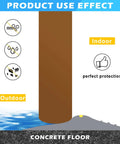 Product use effect of 10 Foot Universal Garage Door Bottom Threshold Seal Strip with adhesive on concrete floor.