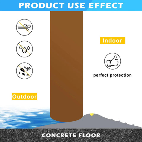 Product use effect of 10 Foot Universal Garage Door Bottom Threshold Seal Strip with adhesive on concrete floor.