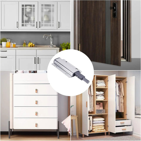4 Pack Magnetic Push To Open Latches For Cabinets And Drawers Heavy Duty Magnetic Release Locks for various furniture types