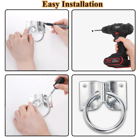 16 Pack Cross Tie Rings For Horses With Screws Wall Mount Stainless Steel Installation Guide