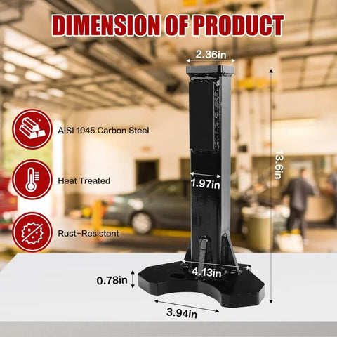 Heavy Duty Wheel Hub Removal Tool For Cars And Trucks Universal Bearing Extractor with dimensions and rust-resistant steel.