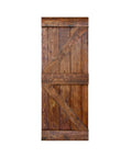 Classic Walnut Finished 30 Inch By 84 Inch Solid Wood Sliding Barn Door Slab for DIY Installation Door Only Hardware Not Included