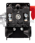 Front view of OEM Equivalent Four Port Pressure Switch 140 175 PSI Two Pole 120 240V for air compressors shown with visible terminals.