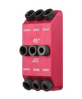 30 45 90 Angle Drill Hole Guide Jig With 6mm 8mm 10mm Sleeves Lightweight Aluminum Woodworking Drilling Guide Red Block