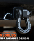 Three Quarter Inch D Ring Shackle Two Pack Fully Forged Steel With Seven Eighths Pin 79500 Lbs Break Strength And Nine Ton Working Load