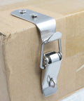 90 Degree Stainless Steel Latch Kit For Toolbox And Cabinet Doors Hasps Heavy Duty 100kg Load Keyhole Lock on box corner