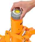 Close-up of Heavy Duty Hydraulic Forklift Jack With Removable Handle, 8800 Lb Capacity, showing hand adjusting control