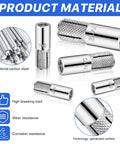 Assortment Of Concrete Anchors 60 Pcs Zinc Plated Carbon Steel Drop In Anchors For Concrete And Drywall Expansion Bolts In Four Sizes