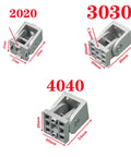 180 Degree Rotating Pivot Joints Set, 2020 Aluminum Zinc Alloy, Matte Gray Finish, 8 Pieces for Industrial Aluminum Frames, Smooth Burr Free Surface, High Corrosion and Wear Resistance, 2020 connector size