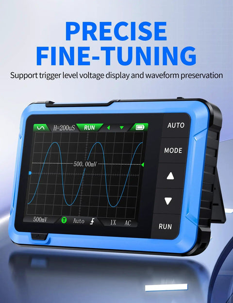Dope 2 In 1 Handheld Oscilloscope And DDS Signal Generator Portable 10 MHz Bandwidth 48 MSPS with waveform display