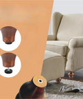 4 Pack 15cm Solid Wood Furniture Legs Replacement Feet For Sofas, Coffee Tables, TV Cabinets, Sturdy Wooden Leg Supports, Easy Install