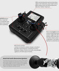 Top Tier 18 Channel RC Transmitter With 3.5 Inch TFT Touchscreen And Crisp 5D Hall Sensor Gimbals showing controls and joysticks.