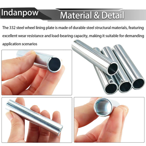 332 Steel Wheel Bushing Replacement Kit 1/2 In ID By 5/8 In OD By 3-1/4 In L 4 Pack Replaces 215-194 B1SB332 steel bushing, shown close up