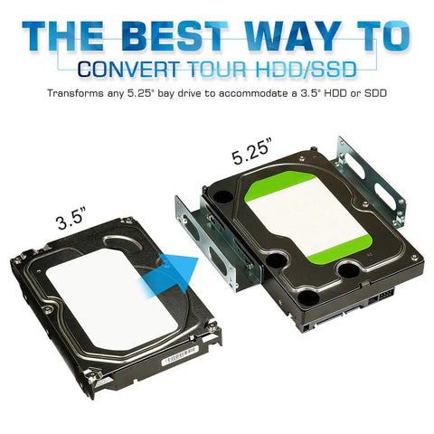 Built Like A Tank 3.5 To 5.25 Inch Drive Bay Adapter For Hdd And Ssd Storage Straight Up Transforms Your Pc Setup With This Metal Mounting Bracket Gonna Fit Perfect Inside Your Rig And Level Up Every Build