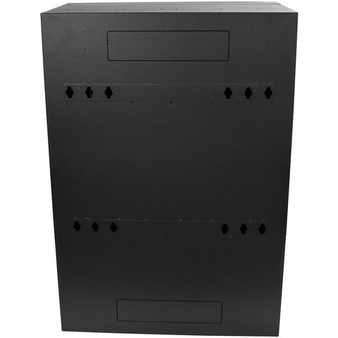 Back view of 6U Wall Mount Network Cabinet With Vertical Patch Panel Rack, 30-Inch Depth Server Room Enclosure
