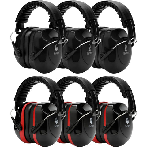 Six Pack Noise Reduction Ear Muffs With SNR 34 dB Hearing Protection For Adults And Kids displayed in front view.