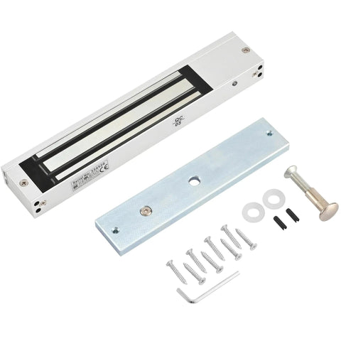 Beefy Heavy Duty Waterproof 12V DC Magnetic Door Lock With 600LBS Holding Force Surface Mount For Metal And Wood Doors Indoor And Outdoor Security Access Control Fail Safe NC components