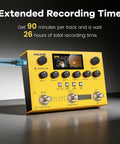 Image showing Dual Track Stereo Looper Pedal For Electric Guitar With Dual Drum Machine, features extended recording time.