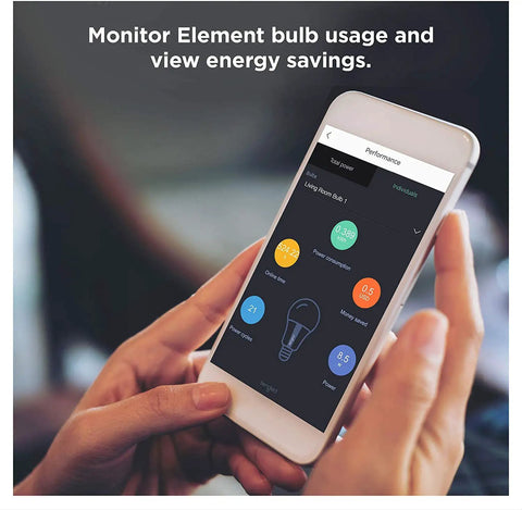 Smart Home Hub For Lights And Accessories That Really Works With Alexa And Google Assistant Control Up To 64 Smart Lights No Fuss Setup Through Your Router With Voice Control For Easy Home Automation White app interface on phone