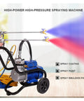 Heavy Duty 5200W Electric Paint Sprayer, High Pressure Airless Spray Gun For Home Improvement, stainless steel pump spraying paint.