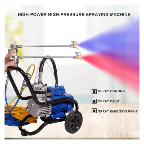 Heavy Duty 5200W Electric Paint Sprayer, High Pressure Airless Spray Gun For Home Improvement, stainless steel pump spraying paint.