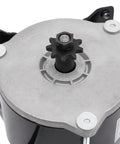 Close-up of Daily Driver 24 Volt 500 Watt Gear Reduction Brushed DC Motor top view with gear and mounting holes.