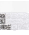 Ultimate 300 Piece Spade Connector Wire Crimp Terminal Assortment Kit With Insulating Sleeves In Sizes 2.8mm 4.8mm And 6.3mm For All Your Diy Electrical Projects. clear plastic organizer with metal spade terminals and insulated sleeves