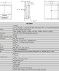 BE 880 GPS Receiver Module With Compass For Arduino FPV Flight Control specifications and dimensions chart.