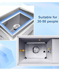 Top view of 40L Commercial Hot Water Dispenser Urn With Auto Fill Faucet Stainless Steel Tank On Demand Boiling