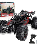 Beast Mode Remote Control Car 25 Kilometers Per Hour 2.4GHz 1:18 Off Road Monster Truck With LED Lights And 1800mAh Rechargeable Battery