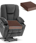 Ultra Thick Recliner Seat Cushion For Seniors, 20 X 20 Inch Raised Chair Pad With Soft Touch Fabric on a recliner.
