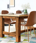 Dining table secured with Heavy Duty Cross Dowel And Bolt Kit Eight Pack For Bed Frames And Workbenches With Washers