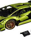 Lamborghini Sian FKP 37 1:8 Scale Tech Model Car Kit For Grownups With 3,696 Pieces showing detailed front design and accessories.