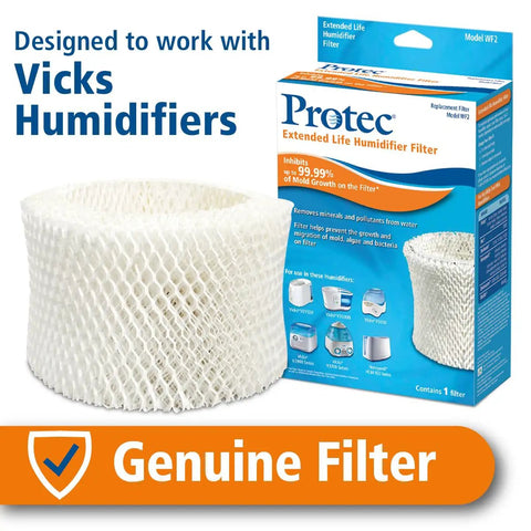 Vicks Cool Mist Humidifier Wicking Filter Replacement Pack of 3 for Home Use Removes Minerals and Impurities in box