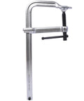 Heavy Duty Drop Forged Steel F Clamps 1400 Lbs Force 12 Inch Jaw Opening 4-3/4 Inch Throat Depth Pack Of 4 side view of clamp