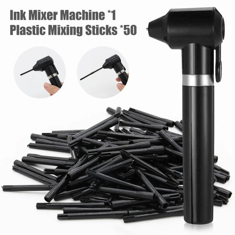 Tattoo Ink Mixer Machine Kit With 100 Mixing Sticks And 100 Disposable Ink Caps For Microblading Supplies Dope Pigment Mixer