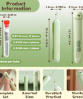 Product dimensions of All-In-One Needle Threader And Seam Ripper Set With 3-In-1 And 2-In-1 Dual-End Designs.