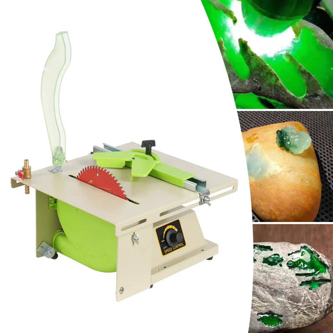 Beast Of A Rock Polishing Buffer Machine For Gem And Jewelry, 1380W 110V Lathe Table Saw Polisher and Cutting Tool with jade cutting