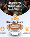 Reusable Silicone Lids For Nespresso Vertuo Pods 3 Pack Universal Fit Food Grade Caps For Refillable Vertuo Capsules.