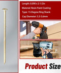 3600 Count Siding Nails Two And A Half Inch By 0.090 Inch 15 Degree Wire Collated Coil Resin Paint Coated Ring Shank For Rough Nailing Lathing And Sheathing Materials shown next to nail gun